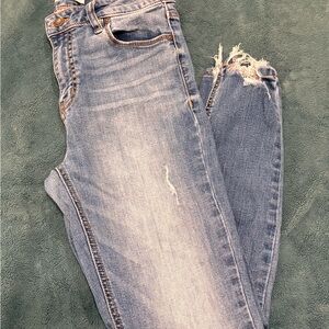 Eunina Light Blue Distressed Skinny Jeans